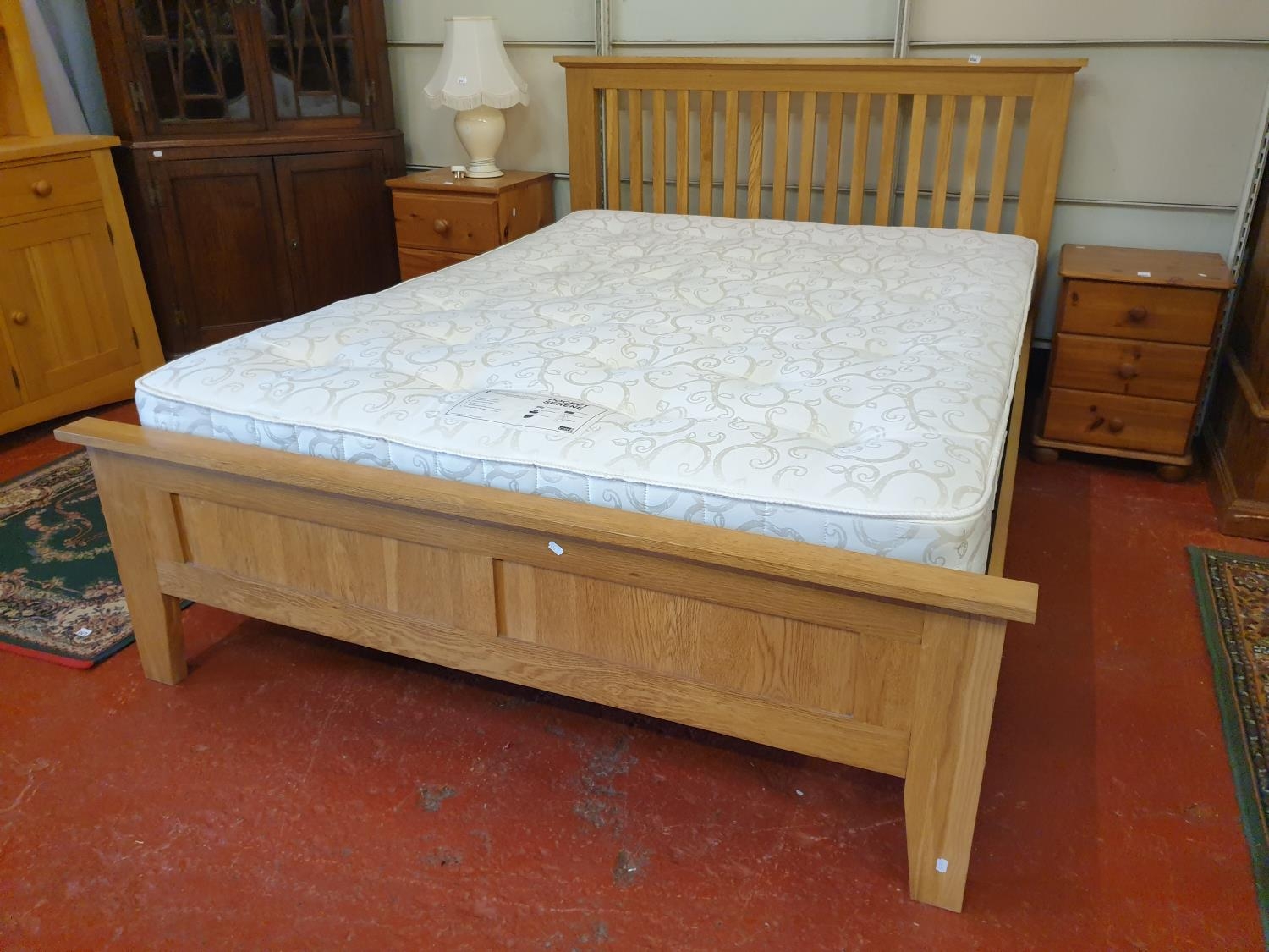 Solid Pine Framed Millionaires Double Bed With Mattress