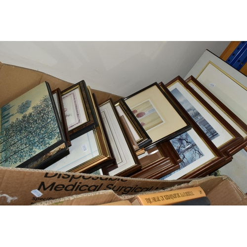 FOUR BOXES AND LOOSE Containing Books Paintings Prints And Metalware