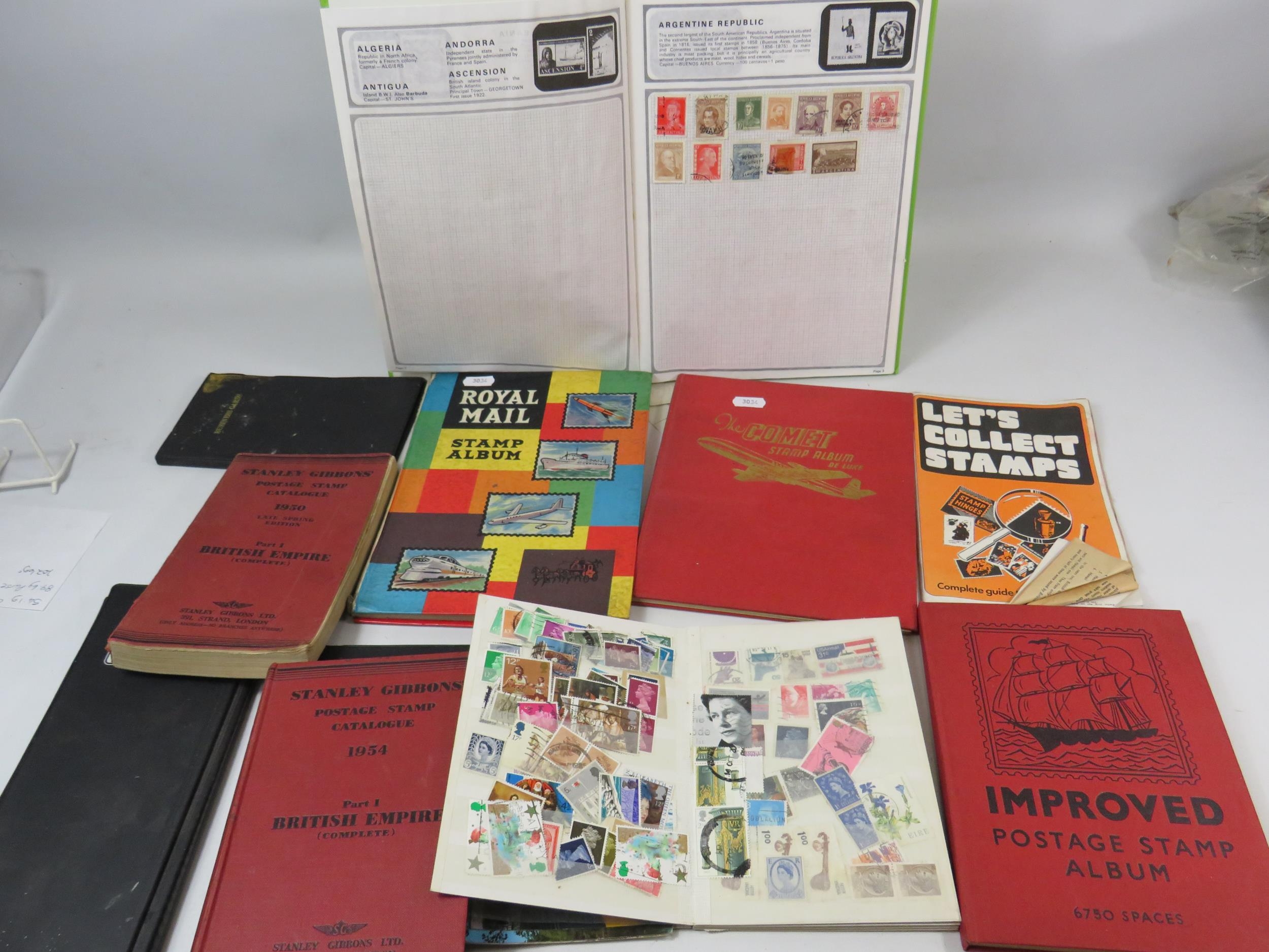 Selection Of Sparsely Filled Stamp Albums Plus S Stanley Gibbons