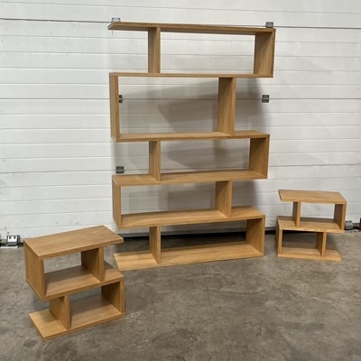 Content By Terrence Conran An Oak Shelf Unit And A Matching Pair Of