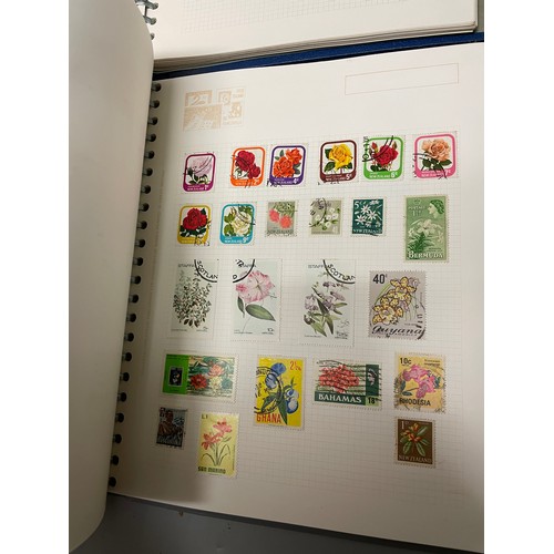 Stamp Albums Containing Gb And Commonwealth World Stamps And Two