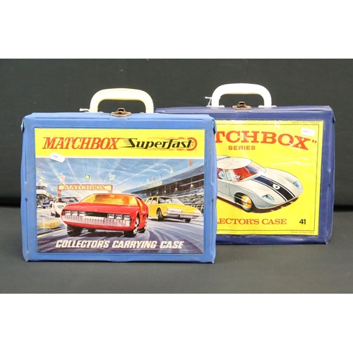 Two Matchbox Series Superfast Collector Cases Containing A Total Of