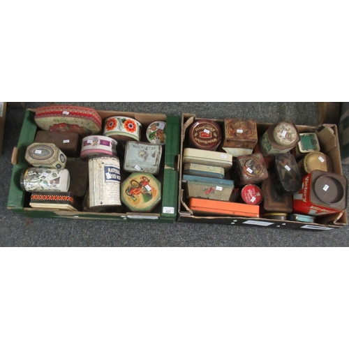 Two Boxes Of Vintage Tins Various To Include White Heather Pascall