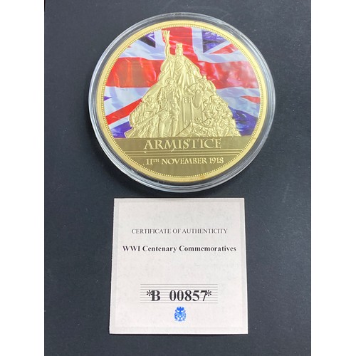 WW1 2014 Centenary Commemorative XL Coin Armistice 70mm Commemorative