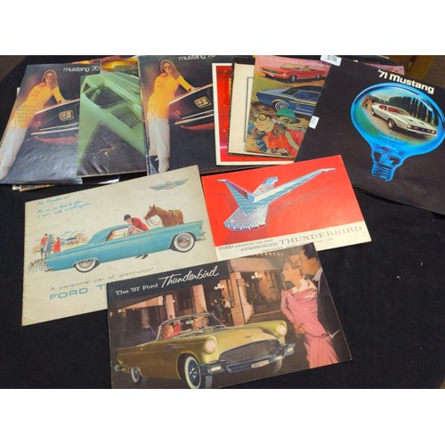 Collection Of Vintage Ford Car Dealer Brochures Including Mustangs And