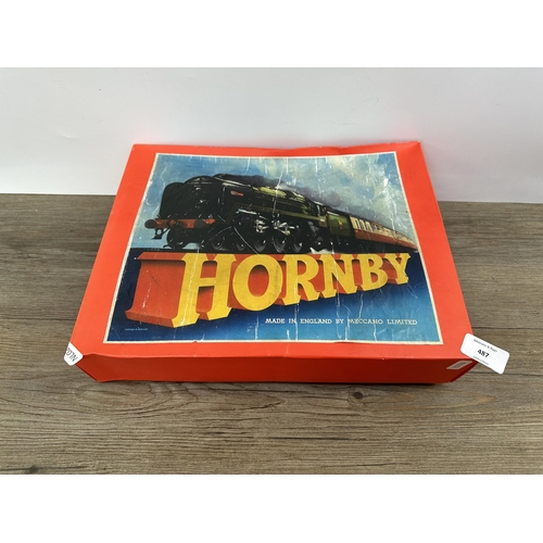 A Mid Th Century Boxed Hornby No Gauge Clockwork Passenger Set