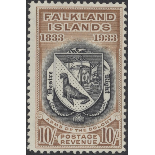 Falkland Islands 1933 Centenary 10 M SG 137 See Photo Cat 900 S