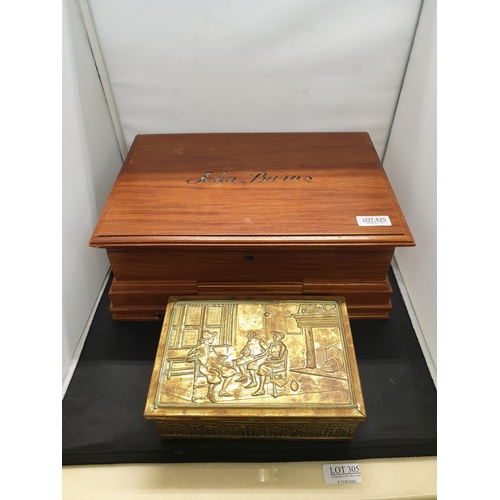 Large Wooden Humidor Cigar Box Missing Hygrometer Together With A