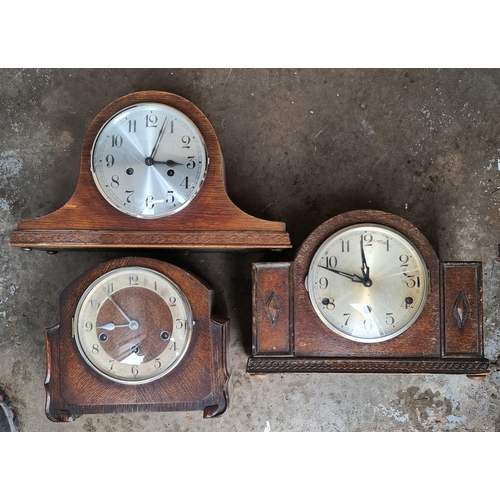 Antiques 3 X Mantel Clocks Shipping Is Available You Can Please Ask