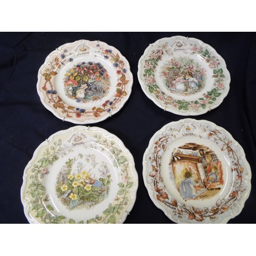 Set Of Four Royal Doulton Brambly Hedge Seasons Plates C