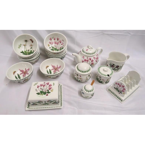 Portmeirion Botanical Gardens Set Of 10 Bowls Honey Pot Jam Pot