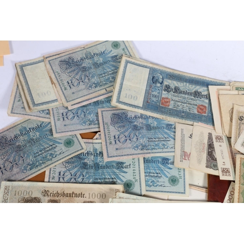 Germany A Large Collection Of Banknotes To Include Twenty Six Mark