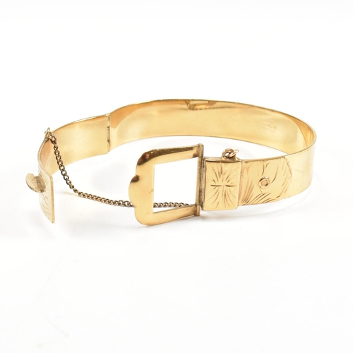 A S Rolled Gold Excalibur Hinged Buckle Bangle Together With A