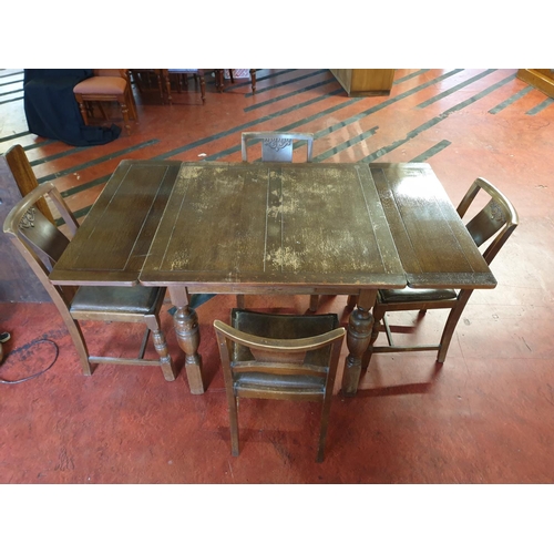 296 - Vintage extending table with 4 chairs