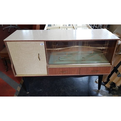 245 - 1960's/70's vintage sideboard, L122 x H72 x W21cm
