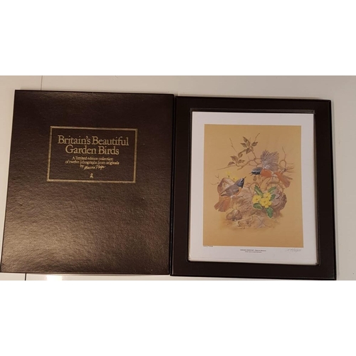 286 - A collection of 11 lithographs of Britain's beautiful garden birds, in original box. (11)