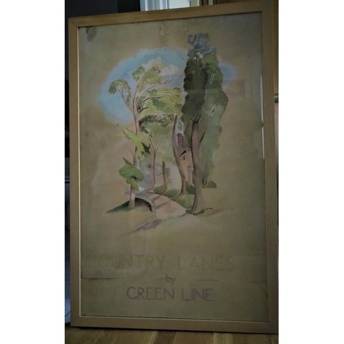 278 - Unusual rare original Gouache artwork for travel posters.  Pair of draft artwork poster designs in p... 
