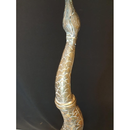 55 - Chinese Dragon candle holder, with a weight of 1.64kg