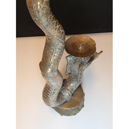 55 - Chinese Dragon candle holder, with a weight of 1.64kg