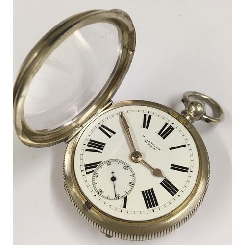 56 - Antique Large and heavy Silver cased Fusee Pocket Watch by H. Laycock Settle