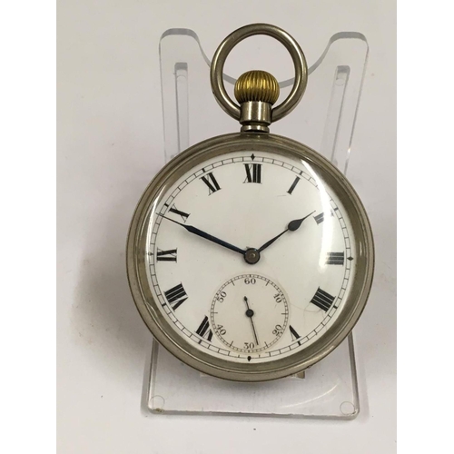 64 - Vintage British Rail Pocket Watch LNER, 50mm diameter case London & North Eastern Railway nickel cas... 