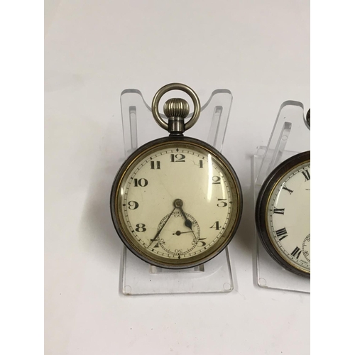 66 - 2x Antique Gun Metal Pocket Watches, including a Waite & Son Watchmakers to the Admiralty (2)