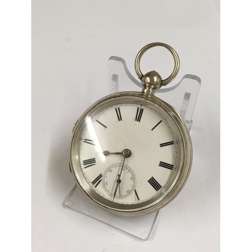 72 - Large Antique Silver cased Waltham Pocket Watch, weight 146.2g