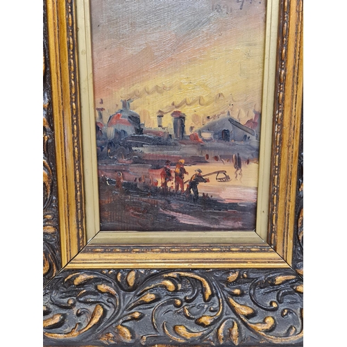 79 - An Oil Painting with original Frame, signed and dated by Étienne MoreNaton 1891, 44x36cm