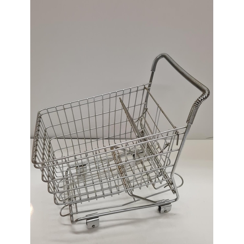 80 - A detailed Miniature Shopping Trolley, 27x17x30cm