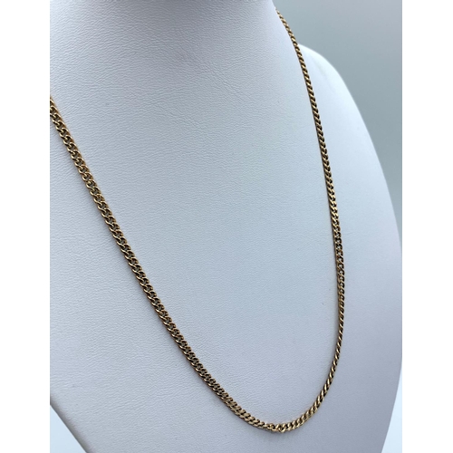 33 - 9ct Yellow Gold Link Necklace , marked Italy 375, weight 4.7g and 46cm long approx