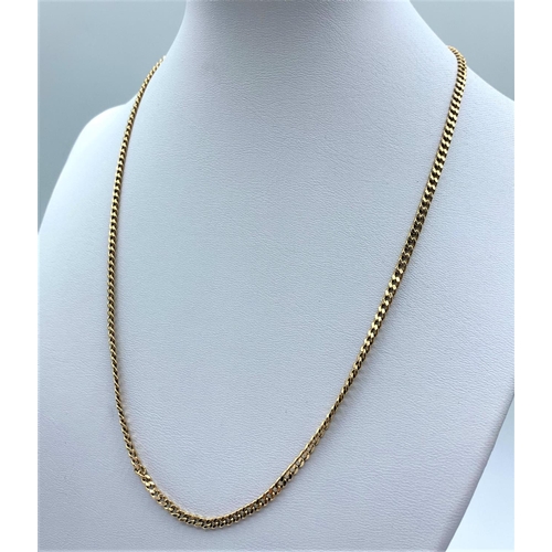 33 - 9ct Yellow Gold Link Necklace , marked Italy 375, weight 4.7g and 46cm long approx