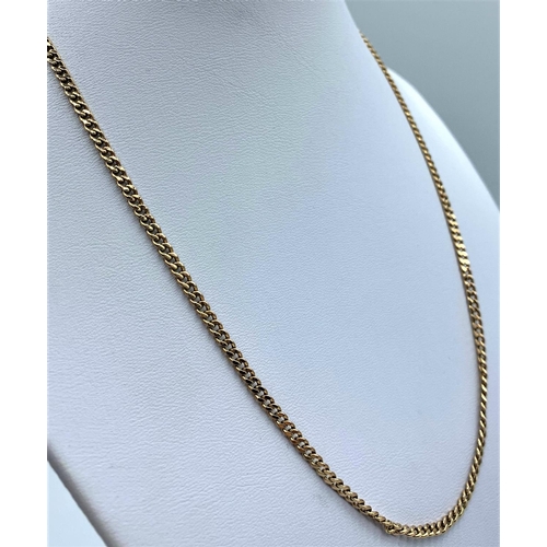 33 - 9ct Yellow Gold Link Necklace , marked Italy 375, weight 4.7g and 46cm long approx