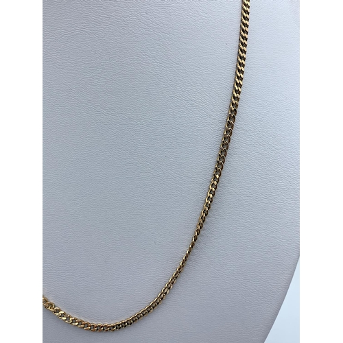 33 - 9ct Yellow Gold Link Necklace , marked Italy 375, weight 4.7g and 46cm long approx