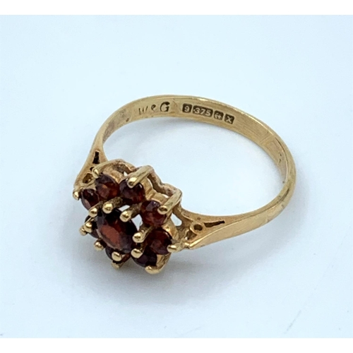 39 - Vintage 9CT Yellow Gold Ring with Crown mount, full hallmark inside band, size I and weigh 2g approx