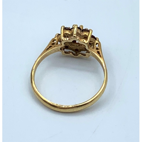 39 - Vintage 9CT Yellow Gold Ring with Crown mount, full hallmark inside band, size I and weigh 2g approx