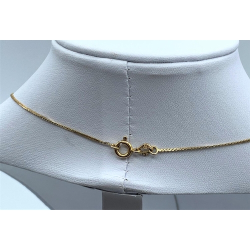 49 - 9CT Yellow Gold rope Necklace, 18cm long and weight 3g approx