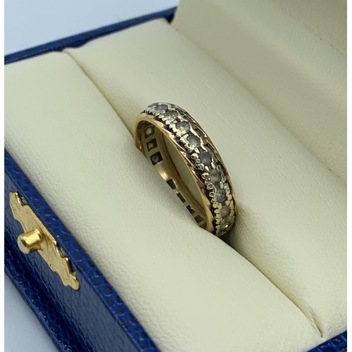 61 - 9CT Yellow Gold Eternity Ring, weight 3.52g and size O