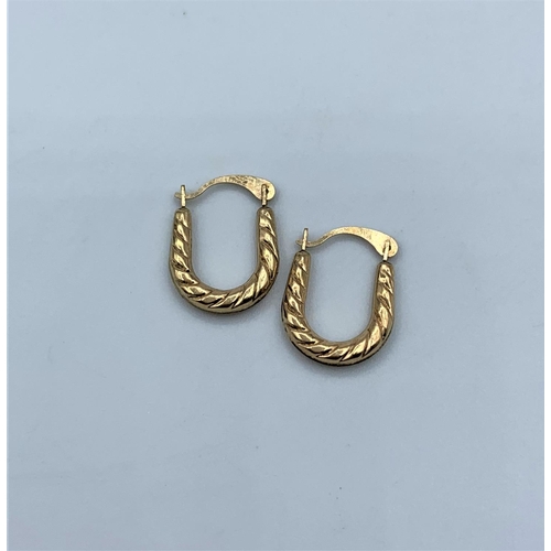 67 - Pair of 9CT Yellow Gold Shoe Horse Earrings, 12mm long approx