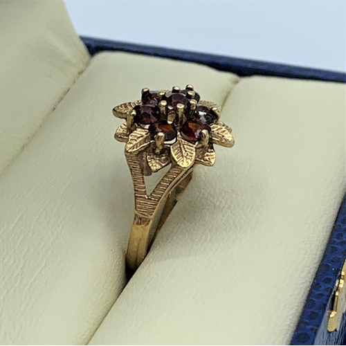 69 - Vintage Floral designed Ring set in 9ct Yellow Gold, size L and weight 2.8g approx