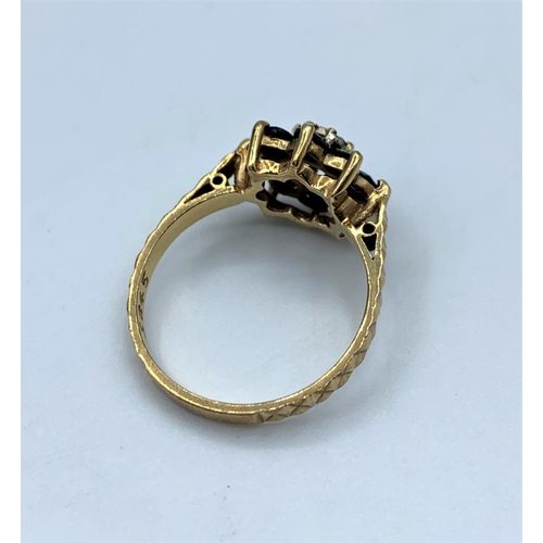 77 - 9CT Yellow gold Vintage Floral Ring Crown mount, full hallmark inside band, size K and weight 2.35g ... 