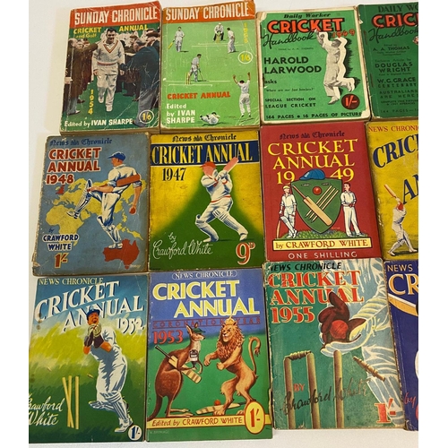 125 - 18 x Cricket Annuals 1950s and 1960s