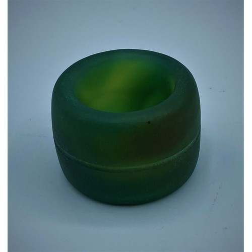 300 - A Chinese/Mongolian Green Agate Archers Ring (19th Century) Size T.