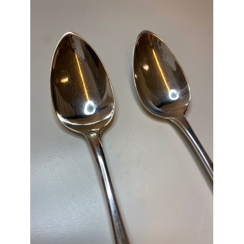 312 - Pair of Silver George III Dessert Spoons, excellent condition with clear Hallmark showing W. Bateman... 