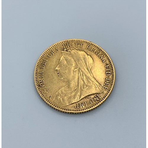 25 - Victoria 1893 Half Sovereign Coin, good condition