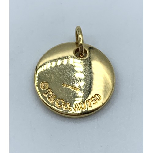 148 - 18K Yellow Gold Tiffany & Co Pendant/Charm, with initial 'A' weight 3g approx