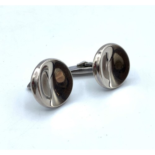 140 - Pair of Georg Jensen Silver Cufflinks in original Box, weight 21.7g and size 25x30mm approx