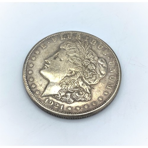 146 - 1921 Morgan American One Dollar Silver Coin, weight 26.79g