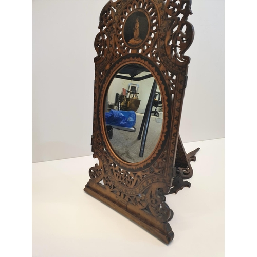 181 - Victorian Mirror on stand, 45x18cm