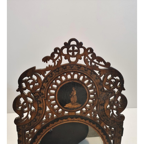 181 - Victorian Mirror on stand, 45x18cm