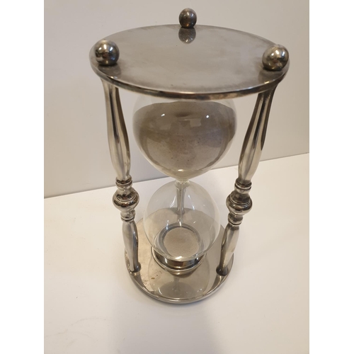 207 - Large Silver Plated Egg Timer, 24x12cm